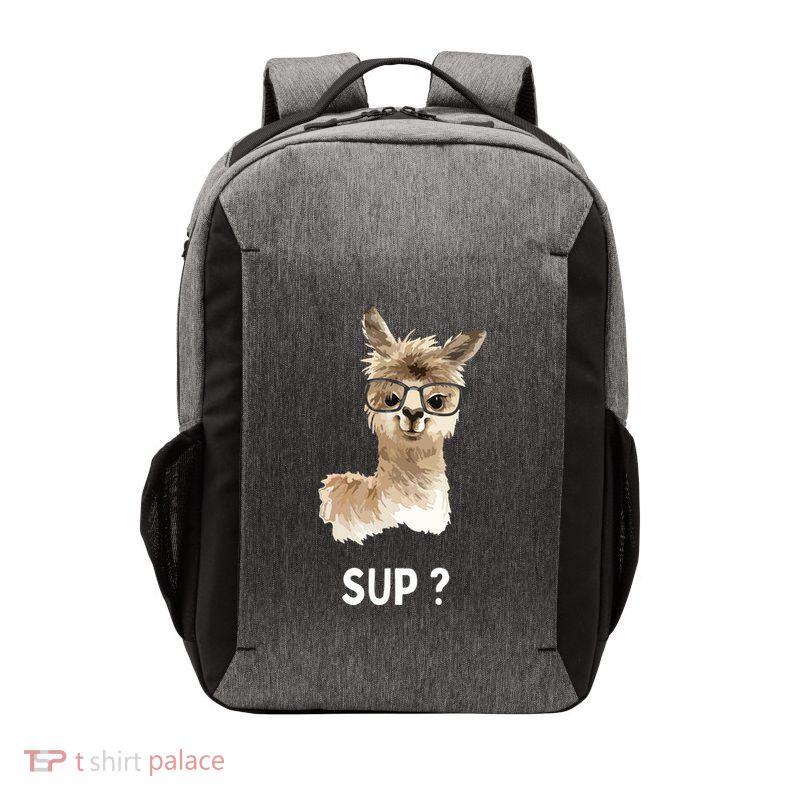 Llama With Glasses Funny Saying Alpaca Vector Backpack
