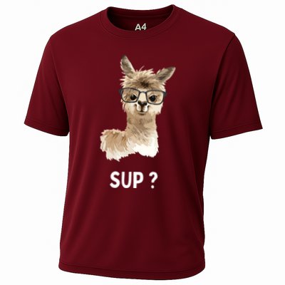 Llama With Glasses Funny Saying Alpaca Performance Shirt