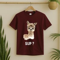 Llama With Glasses Funny Saying Alpaca T-Shirt