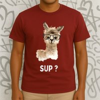 Llama With Glasses Funny Saying Alpaca T-Shirt