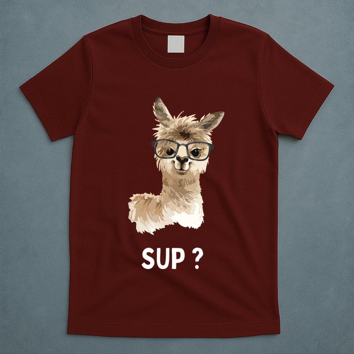 Llama With Glasses Funny Saying Alpaca T-Shirt