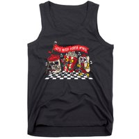 Lets Watch Horror Movies Halloween Funny Ghost Skeleton Tank Top