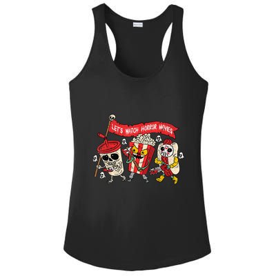 Lets Watch Horror Movies Halloween Funny Ghost Skeleton Ladies PosiCharge Competitor Racerback Tank