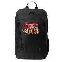 Lets Watch Horror Movies Halloween Funny Ghost Skeleton City Backpack