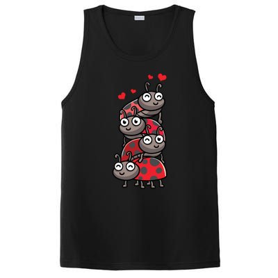 Ladybug With Hearts Bug Lover PosiCharge Competitor Tank