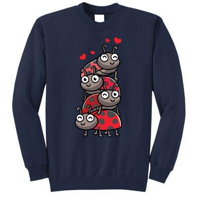 Ladybug With Hearts Bug Lover Tall Sweatshirt