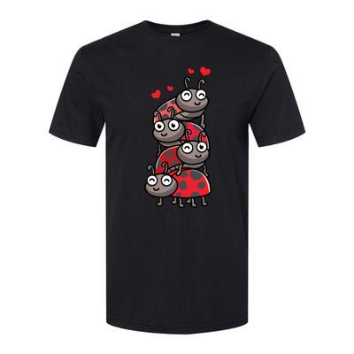 Ladybug With Hearts Bug Lover Softstyle CVC T-Shirt