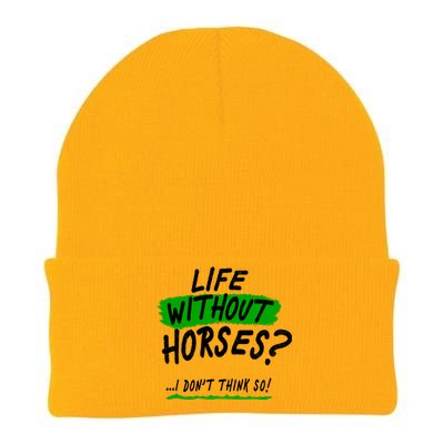 Life Without Horses? I Don't Think So Knit Cap Winter Beanie