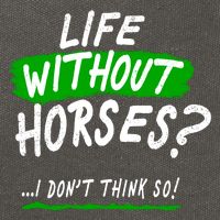 Life Without Horses? I Don't Think So Cotton Canvas Backpack