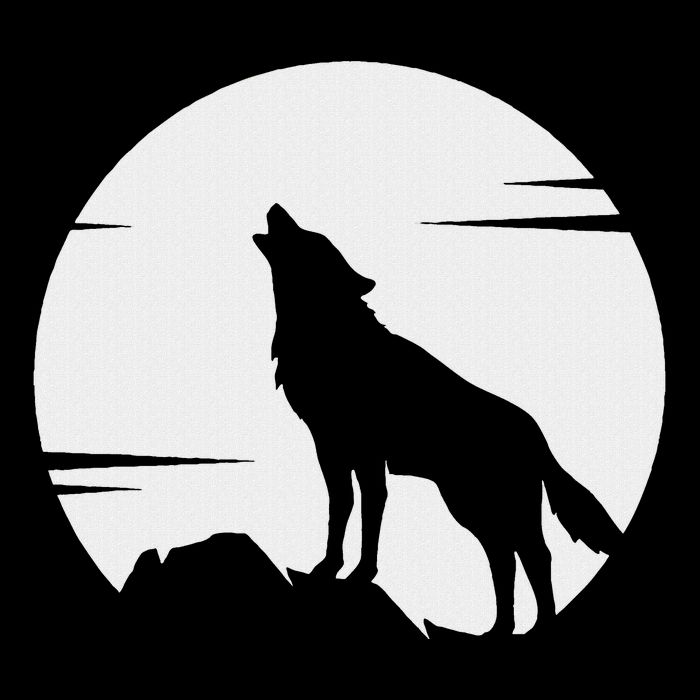 Lone Wolf Howling At The Moon Jackal Animal Sustainable Bucket Hat