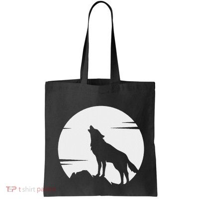 Lone Wolf Howling At The Moon Jackal Animal Bag