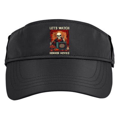 Lets Watch Horror Movies Gothic Halloween Skeleton Adult Drive Performance Visor