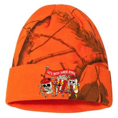 Lets Watch Horror Movies Funny Halloween Costume Hot Dog Kati Licensed 12" Camo Beanie