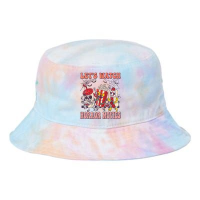 Lets Watch Horror Movies Halloween Funny Ghost Skeleton Tie Dye Newport Bucket Hat