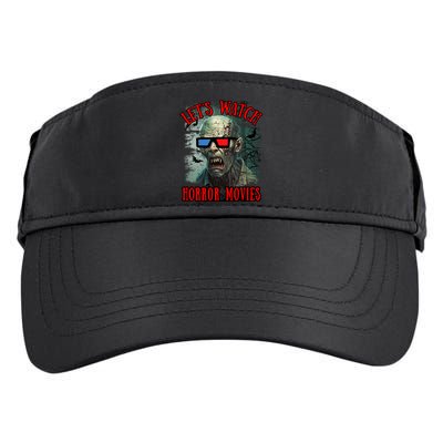 Lets Watch Horror Movies Scary Zombie Halloween Adult Drive Performance Visor