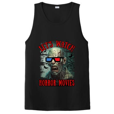 Lets Watch Horror Movies Scary Zombie Halloween PosiCharge Competitor Tank