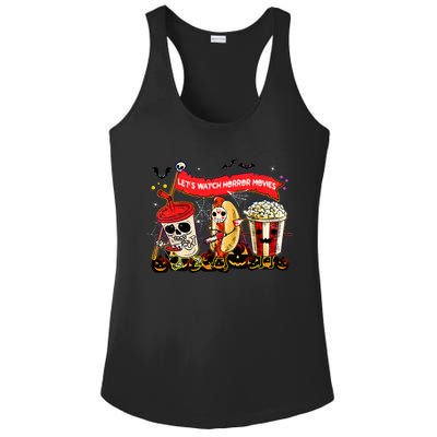 Lets Watch Horror Movies Halloween Funny Ghost Skeleton Ladies PosiCharge Competitor Racerback Tank