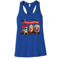 Lets Watch Horror Movies Halloween Funny Ghost Skeleton Women's Racerback Tank