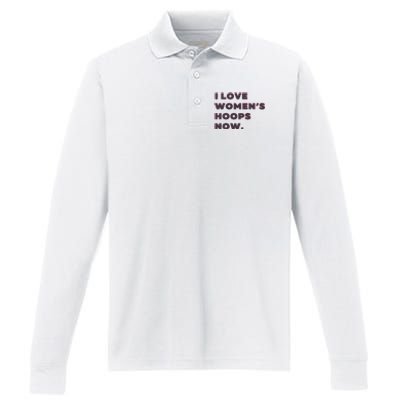 Love Women Hoops Storrs Ct Performance Long Sleeve Polo