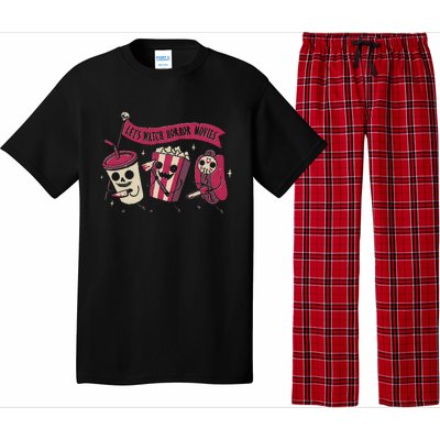 Let's Watch Horror Movies Funny Halloween Costume Pajama Set