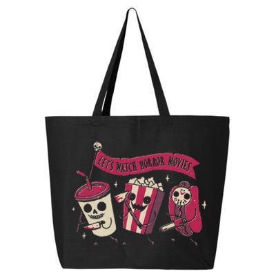 Let's Watch Horror Movies Funny Halloween Costume 25L Jumbo Tote