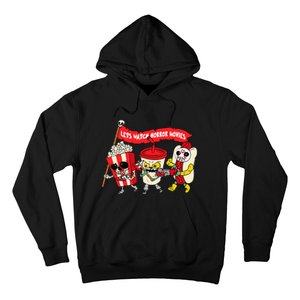 Lets Watch Horror Movies Funny Halloween Costume Spooky Hoodie