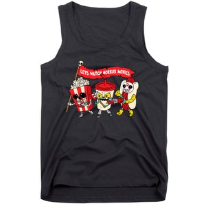 Lets Watch Horror Movies Funny Halloween Costume Spooky Tank Top