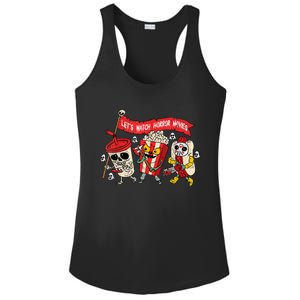 Lets Watch Horror Movies Halloween Funny Ghost Skeleton Ladies PosiCharge Competitor Racerback Tank