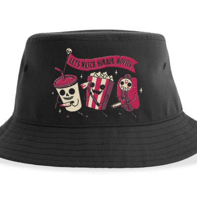 Lets Watch Horror Movies Funny Halloween Costume Sustainable Bucket Hat