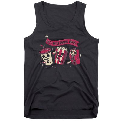 Lets Watch Horror Movies Funny Halloween Costume Tank Top