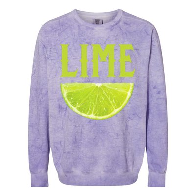 Lime Wedge Halloween Group Matching Costume DIY Last Minute Colorblast Crewneck Sweatshirt