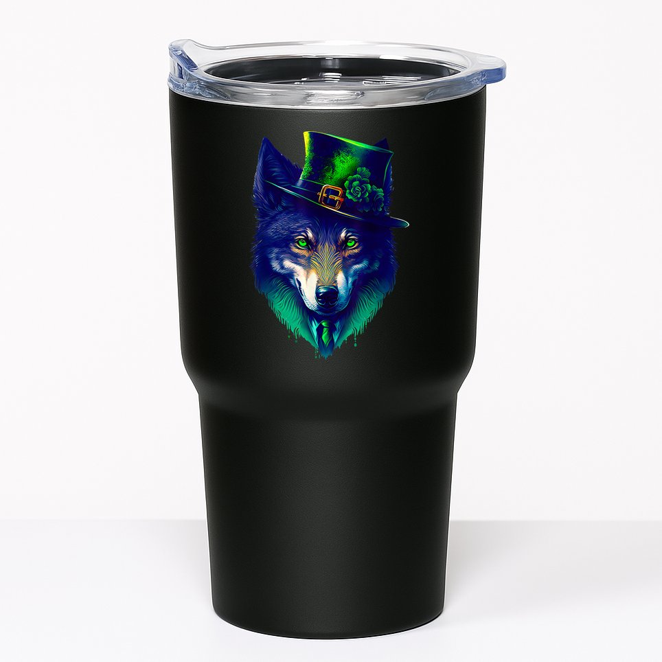 Leprechaun Wolf Irish Wolf Lover St Patrick's Day Tumbler
