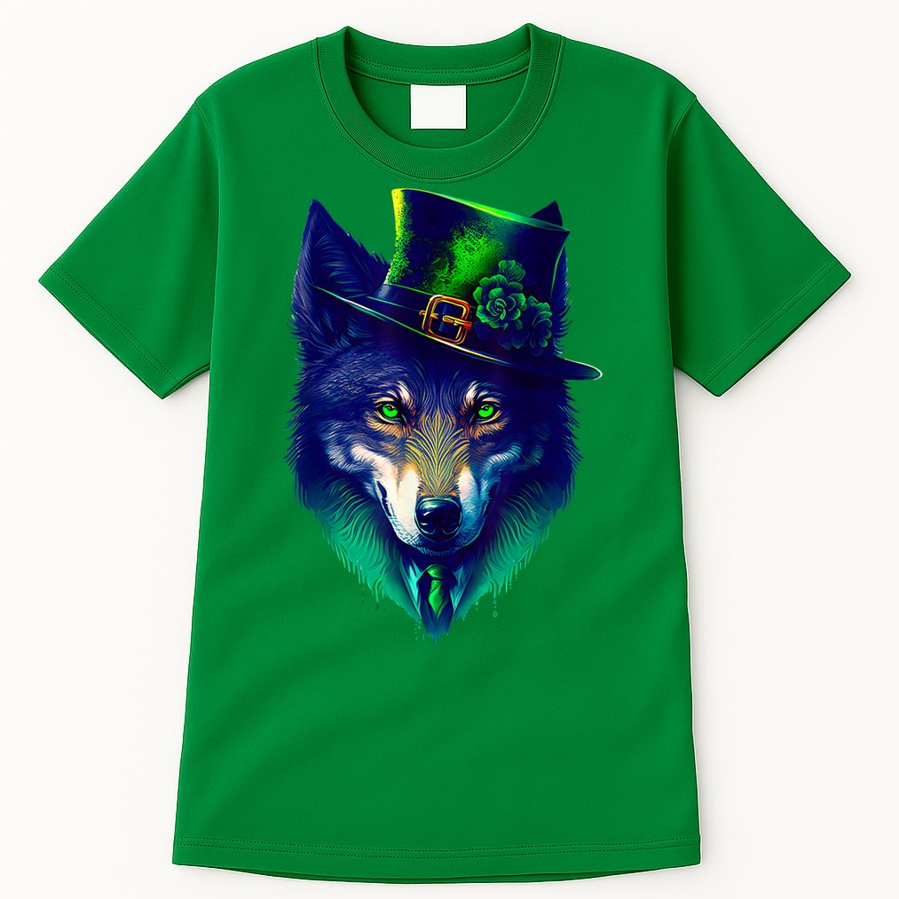 Leprechaun Wolf Irish Wolf Lover St Patrick's Day Tall T-Shirt