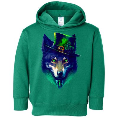 Leprechaun Wolf Irish Wolf Lover St Patrick's Day Toddler Hoodie