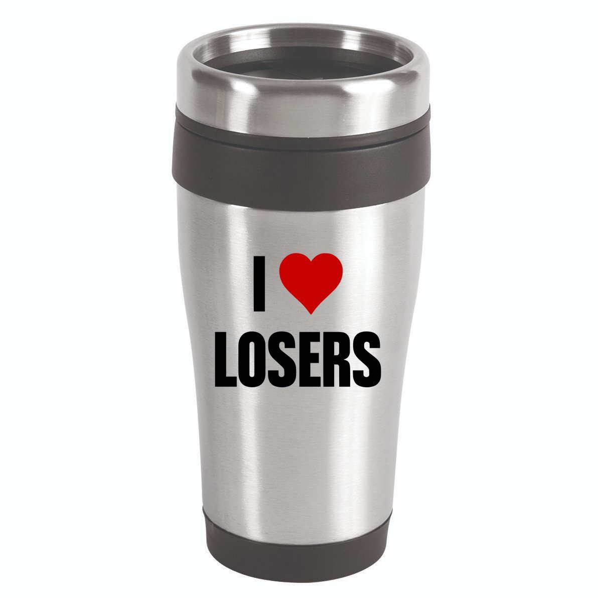 Linabob Wearing I Love Losers 16oz Travel Tumbler