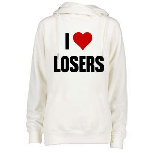 Linabob Wearing I Love Losers Womens Funnel Neck Pullover Hood