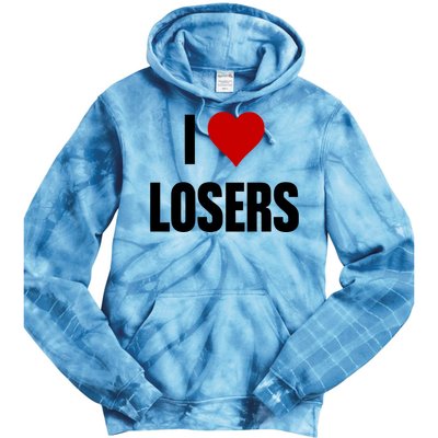 Linabob Wearing I Love Losers Tie Dye Hoodie