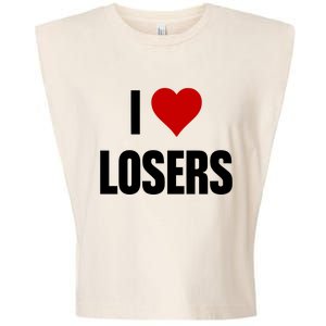 Linabob Wearing I Love Losers Garment-Dyed Women's Muscle Tee