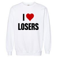 Linabob Wearing I Love Losers Garment-Dyed Sweatshirt