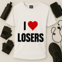 Linabob Wearing I Love Losers Cooling Performance Crew T-Shirt