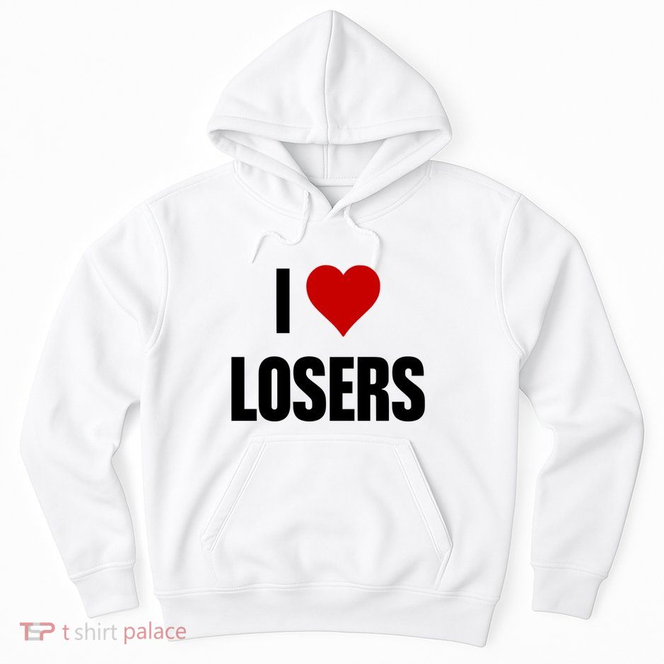 Linabob Wearing I Love Losers Hoodie