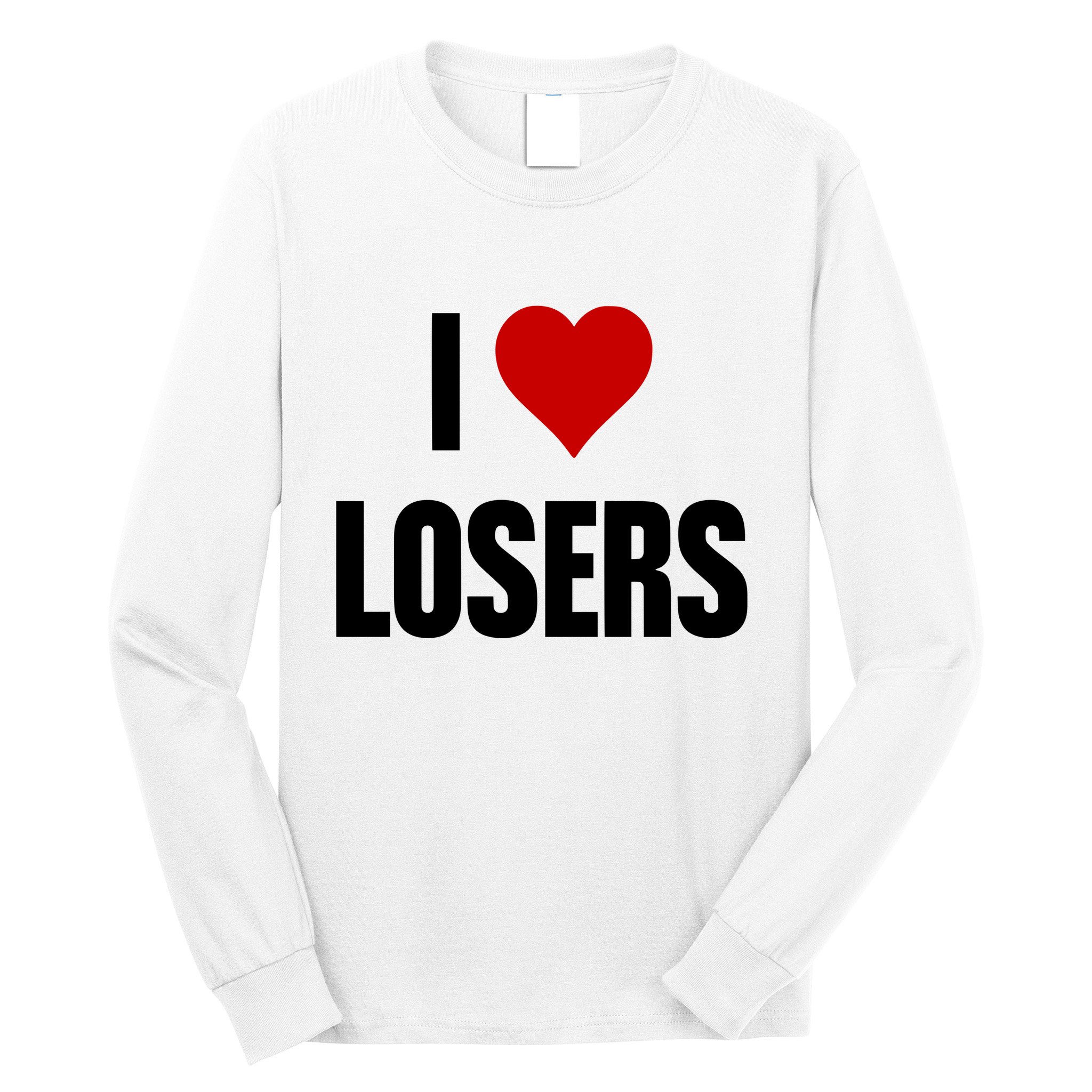 Linabob Wearing I Love Losers Long Sleeve Shirt