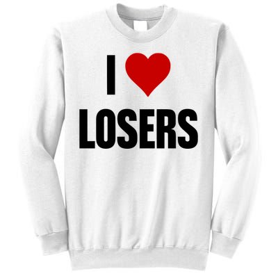 Linabob Wearing I Love Losers Sweatshirt