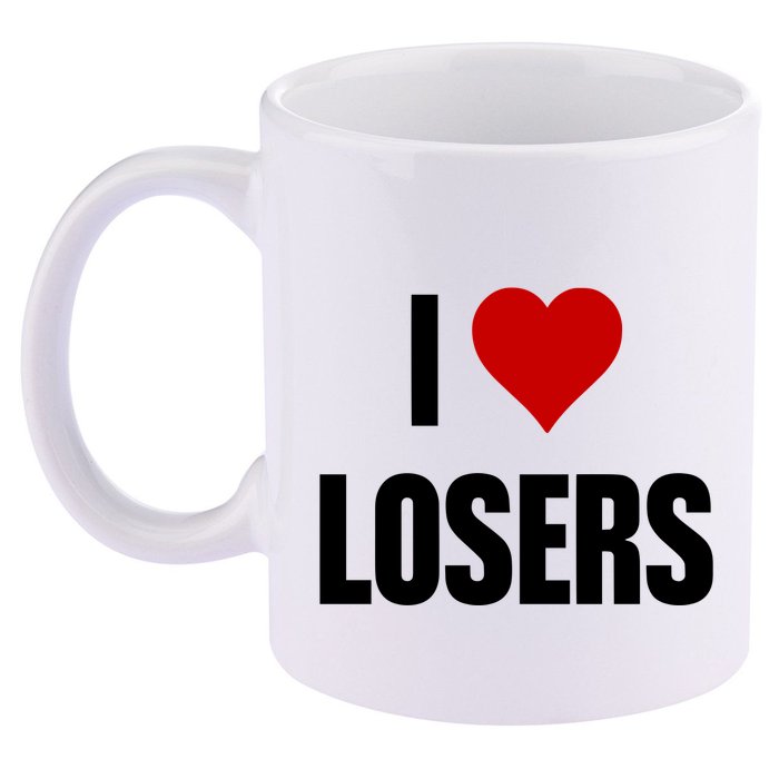Linabob Wearing I Love Losers 11oz C Handle Ceramic Mug