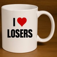 Linabob Wearing I Love Losers 11oz C Handle Ceramic Mug