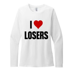 Linabob Wearing I Love Losers Womens CVC Long Sleeve Shirt