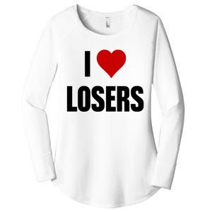 Linabob Wearing I Love Losers Women's Perfect Tri Tunic Long Sleeve Shirt