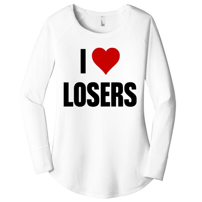 Linabob Wearing I Love Losers Women's Perfect Tri Tunic Long Sleeve Shirt