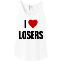 Linabob Wearing I Love Losers Ladies Essential Tank