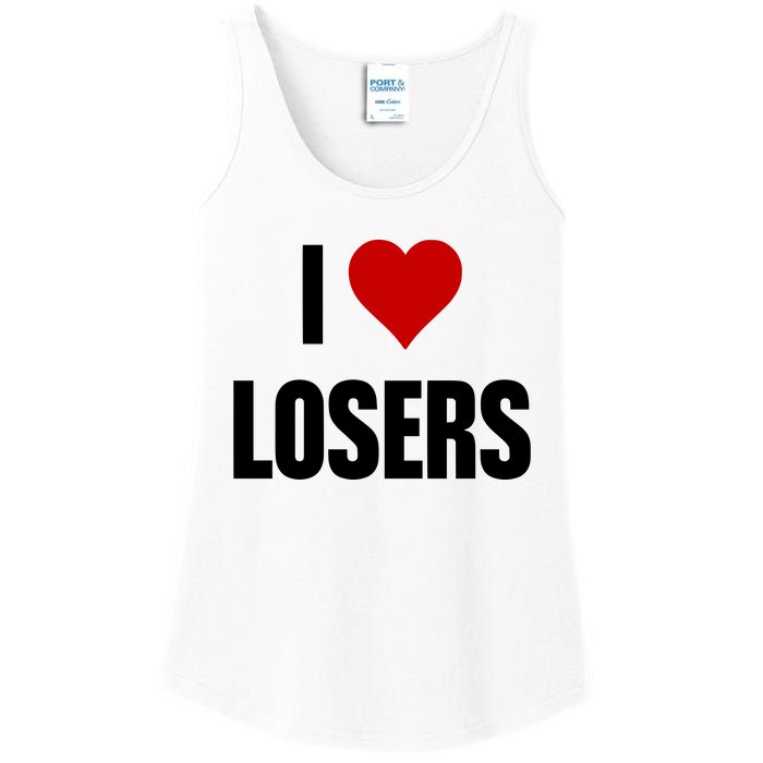 Linabob Wearing I Love Losers Ladies Essential Tank